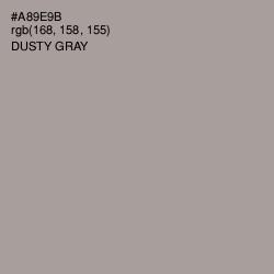 #A89E9B - Dusty Gray Color Image